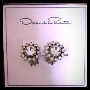 Oscar de la Renta clip-on earrings